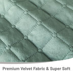 Reclining Sectional Couch Covers 100% Waterproof Velvet L Shape Recliner Couch Covers for Sofa Pets Washable Anti Slip Recliner Slipcovers with Pockets (5 Seat Sofa with 2 Console, Sage Green)