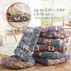 Codi Round Meditation Floor Cushions, Large Pillow Sitting for Adults and Kids, Boho Seats for Reading Yoga Living Room Tatami, Memory Foam Added, 22x22 Inch, Paisley Boho