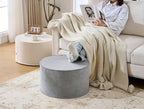 Large 22" Sturdy Ottoman Pouf for Living Room, Bedroom, Playroom, High Density Foam Filling Footrest, Side Table, Extra Seating Home College Dorm Décor Extra Firm (Gray)