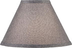 Aspen Creative 56027A, Hardback Empire Transitional UNO Lamp Shade, Dark Grey Burlap Textured Fabric, 4" Top x 10" Bottom x 7" Slant Height, Slip UNO 33mm
