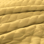 WDCOZY Twin Quit Size Bedding Sets with Pillow Sham, Lightweight Soft Bedspread Coverlet, Quilted Blanket Thin Comforter Bed Cover for All Season, 2 Pieces, 68x90 inches, Yellow