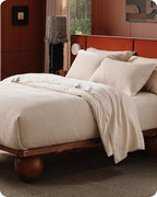 Bedsure Cotton Duvet Cover King - 100% Cotton Waffle Weave Beige Duvet Cover King Size, GentleSoft™ and Breathable Bedding Set for All Season, 3 Pieces, 104"x90"