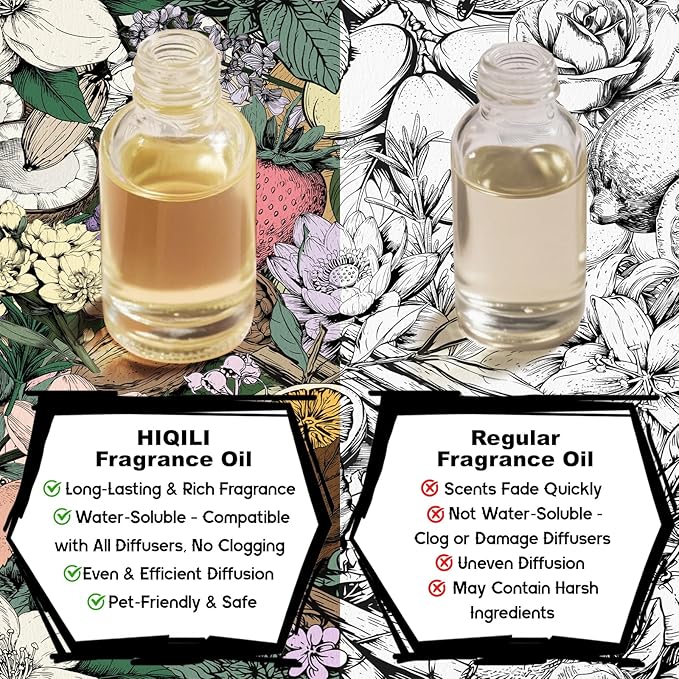 HIQILI Misty Cedar Diffuser Oil for Humidifiers & Ultrasonic Diffusers, Inspired by Bvrberry Bri.t for Him, Luxury Hotel Scents, Calming & Relaxing Essential Oil Blends for Aromatherapy - 0.34 Fl Oz