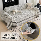 HAOMAIJIA Non Slip Couch Cover Sofa Covers for 3 Cushion Couch Washable sectional Couch Covers for Dogs pet Furniture Protector Couch Cover Blanket for Living Room (MR-Black, 91"x134")
