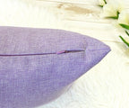 Aiking Home Woven Fine Faux Linen Throw Pillow Cover, Size 18"x18", Lavender
