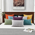 GAWAMAY Decorative Square Throw Pillow Covers 18"x18" Inch Set of 2, Super Soft Chenille Pillows Farmhouse Fall Pillowcase for Living Room Bedroom Sofa Couch Cushion Cover Burnt Orange 45x45cm