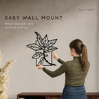 Wita Home Leaf Branch Metal Wall Art, Minimalist Botanical Outdoor and Indoor Decor, Powder-Coated Steel, Weather-Resistant Garden Patio Wall Sculpture, Modern Nature Inspired Design (32×29 inches)