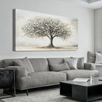 AIXMGSJS Canvas Wall Art Decor Canvas Art Decor Tree of Life Art Modern Black and White Wall Art Prints Large Artwork for Walls Pictures for Living Room for Bedroom Office Wall Decor 24" X 48"