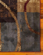 Unique Loom Barista Collection Area Rug - Kouillou (4' 1" x 6' 1" Rectangle, Multi/ Brown)