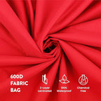 ZOBER Christmas Wreath Storage Container 24 Inch - Wreath Bag Fits 2 Wreaths Box - 600D Oxford Fabric - Interior Compartment for Storing Garlands, Wreaths Storage Bag W Strong Durable Handles - Red