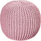 Urban Lifestyle Round Knit Pouf, Light Pink