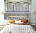Ambesonne Orient Tapestry King Size, Nostalgic Moroccan Architecture Stone Carving and Motifs Majestic Ottoman Empire, Wall Hanging Bedspread Bed Cover Wall Decor, 104" X 88", Grey Blue