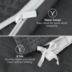 Bedsure Luxury Waffle Duvet Cover Queen Size - Textured Duvet Cover Set, Soft, Breathable Bedding Set (90"x90") with 2 Pillow Shams for All Season, Charcoal, Comforter Not Included