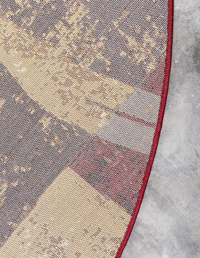 Unique Loom Barista Collection Area Rug - Kouillou (6' 1" Round, Multi/ Brown)