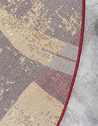 Unique Loom Barista Collection Area Rug - Kouillou (5' 3" Round, Multi/ Brown)