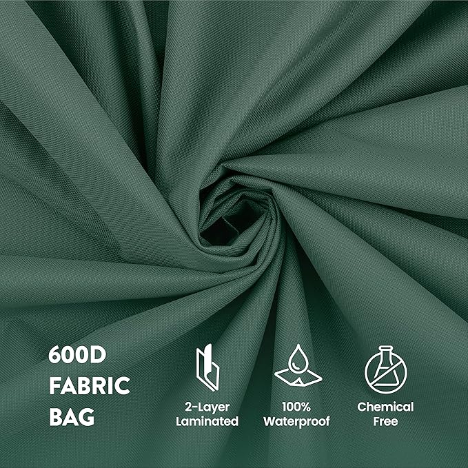ZOBER Christmas Wreath Storage Container 36 Inch - Wreath Bag Fits 2 Wreaths Box - 600D Oxford Fabric - Interior Compartment for Storing Garlands, Wreaths Storage Bag W Strong Durable Handles - Green