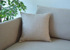 Aiking Home Woven Fine Faux Linen Throw Pillow Cover, Size 18"x18", Wheat