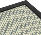 PinPix 18x12 Inch Cork Bulletin Board. This Decorative Framed Pin Board Comes with Yellow and Blue Waves Design and a Satin Black Frame. Ideal for Home Office Decor or Message Board (PinPix-321)