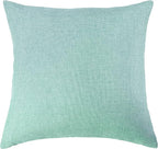 Aiking Home Woven Fine Faux Linen Throw Pillow Cover, Size 18"x18", Aqua