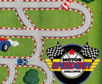 KIDCARPET.COM Race Track Play Mat Rug | Interactive Activity Carpet for Preschool Playroom Toy Car Track, 4' x 6'