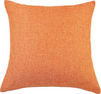 Aiking Home Woven Fine Faux Linen Throw Pillow Cover, Size 18"x18", Orange