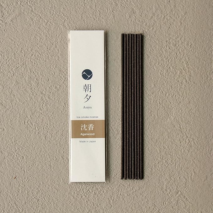 Asayu Japan Incense Gift Set - Natural Scent Collection - Ceramic Holder + 5 Authentic Japanese Incense Sticks (20g Each) - Made in Japan - for Yoga, Meditation & Relaxation