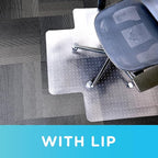 Dimex Low Pile Carpet Office Mat Chair Mat with Lip, 45" x 53" x .11"