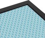 PinPix ArtToFrames 14x22 Custom Cork Bulletin Board Sky Blue Waves Poster Board Has a Fabric Style Canvas Finish, Framed in Satin Black (PinPix-245)