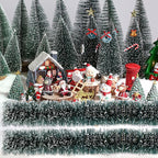 Suitable for All Your Christmas DIY, The Village Series Flexible Sisal Hedge, Can Be Shaped to Suit Your Landscape, 12 inches Long?One Pack of Four
