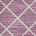 SIMPLIHOME Cowan Contemporary Square Pouf in Magenta and Natural Handloom Woven for the Living Room, Bedroom and Kids Room