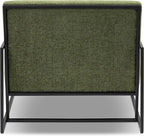 Bo Lounge Chair in Distressed Green Velvet