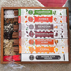 Trumiri Incense Sticks - 120 Insence-Sticks (20 Insense x 6 Incents) - Incienso Inscents-Sticks with Dragon Blood Frankincense Myrrh Benzoin Amber Copal Resin and Camphor Alcanfor + Incense Holder