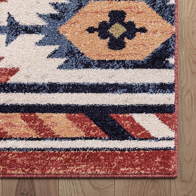 Well Woven Tulsa Lea Crimson Traditional Southwestern Tribal 7'10" x 9'10" Area Rug
