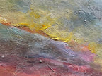 Art Hand-Painted Sea Sunset Landscape Modern Abstract Oil Painting on Canvas Art Hall Bedroom Office Wall Decoration 24x48 Inches