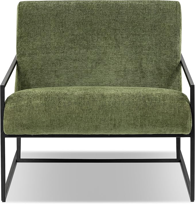 Bo Lounge Chair in Distressed Green Velvet