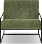 Bo Lounge Chair in Distressed Green Velvet