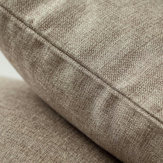 Aiking Home Woven Fine Faux Linen Throw Pillow Cover, Size 12"x18", Wheat