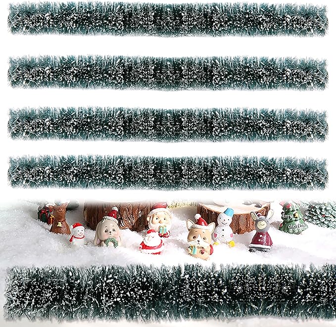 Suitable for All Your Christmas DIY, The Village Series Flexible Sisal Hedge, Can Be Shaped to Suit Your Landscape, 12 inches Long?One Pack of Four