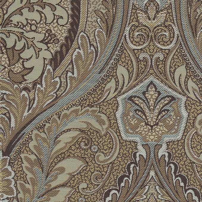 Homepop Home Decor |N8264-F1044 | Large Button Tufted Woven Round Storage Ottoman | Ottoman with Storage for Living Room & Bedroom, Traditional Paisley