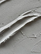 Art Hand-Painted Thick Texture White Minimalist Oil Painting 45x30 inch Home Wall Decorative Art