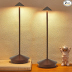 Portable Led Cordless Lamp Table Light 2 Pack, Rechargeable 6000mAh Battery Outdoor Table Lamp for Dinning Restaurant Patio Bedroom Camping, IP54 Waterproof, Dimmable