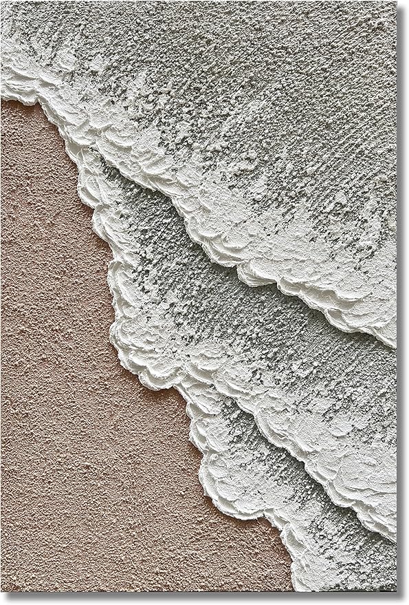 Limiyer Art 36x24 inch Hand painted Beach wave Landscape Oil painting Modern Abstract Texture Canvas Painter living wall Decorative art