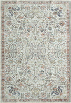 Keen Home Design 8x10 Rug - Machine Washable Area Rug with Non-Slip Backing, Ideal for Living Room, Dining Room, Bedroom - Vintage, Easy Clean, Durable, Low Pile Rug - (8' x 10')