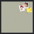 PinPix 24x24 Inch Cork Bulletin Board. This Decorative Framed Pin Board Comes with Yellow and Blue Waves Design and a Satin Black Frame. Ideal for Home Office Decor or Message Board (PinPix-321)