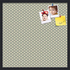 PinPix 24x24 Inch Cork Bulletin Board. This Decorative Framed Pin Board Comes with Yellow and Blue Waves Design and a Satin Black Frame. Ideal for Home Office Decor or Message Board (PinPix-321)