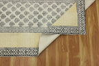 Kilim Runner 3x10 Cotton Runner Rug Beige & Black Flatweave Runner 0.19 inches Stone Easy Washable Hand Wash Cotton Carpet Indoor Outdoor Runner Rugs for Hallway, Staircases, Corridor Runner