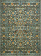 Keen Home Design 8x10 Rug - Machine Washable Area Rug with Non-Slip Backing, Ideal for Living Room, Dining Room, Bedroom - Vintage, Easy Clean, Durable, Low Pile Rug - (8' x 10')