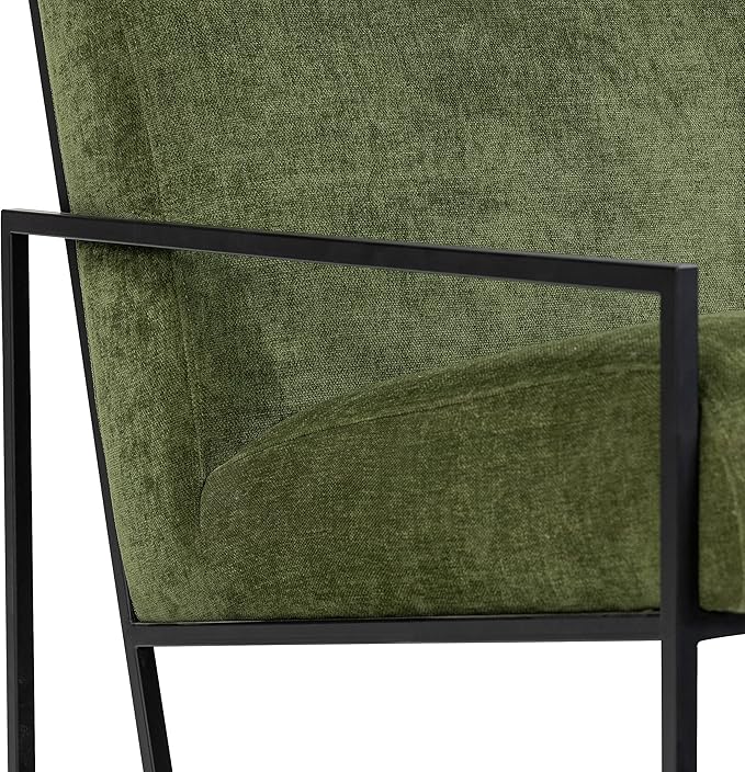 Bo Lounge Chair in Distressed Green Velvet