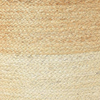 REDEARTH · Cylindrical Pouf Foot Stool Ottoman - Jute Braided Pouffe Poof Accent Sitting Footrest for Living Room, Bedroom, Nursery, Patio, Lounge & Other Rooms (Natural Ivory, 18"X18"X14")