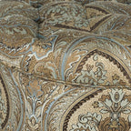 Homepop Home Decor |N8264-F1044 | Large Button Tufted Woven Round Storage Ottoman | Ottoman with Storage for Living Room & Bedroom, Traditional Paisley
